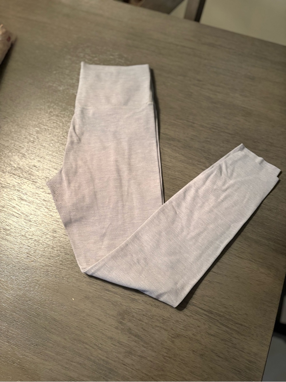 Womens Nike yoga dri fit Stretch Leggings in Light gray